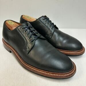 EUC Grant Stone Plain Toe Blucher Derby Black Chromexcel Goodyear Welt 11.5 D